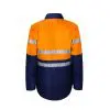 Workcraft WSK125 DISCONTINUED Kids HiVis 2 Tone L/Sleeve Shirt 3M Tape - Image 8