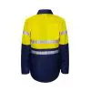 Workcraft WSK125 DISCONTINUED Kids HiVis 2 Tone L/Sleeve Shirt 3M Tape - Image 6