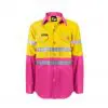 Workcraft WSK125 DISCONTINUED Kids HiVis 2 Tone L/Sleeve Shirt 3M Tape - Image 3