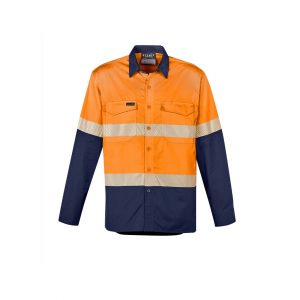 Syzmik ZW229 Mens Rugged Cooling HiVis Segmented Tape L/S Shirt