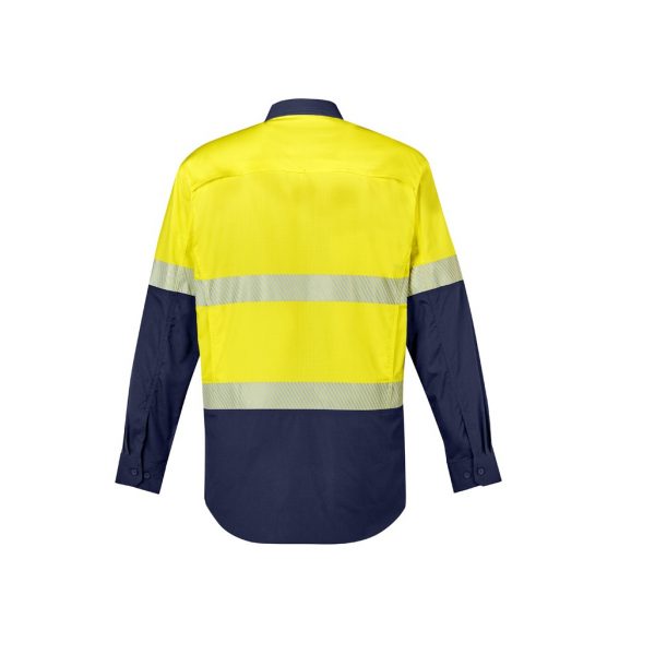 Syzmik ZW229 Mens Rugged Cooling HiVis Segmented Tape L/S Shirt - Image 4