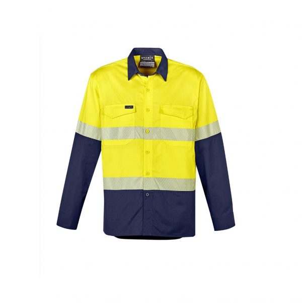 Syzmik ZW229 Mens Rugged Cooling HiVis Segmented Tape L/S Shirt - Image 3
