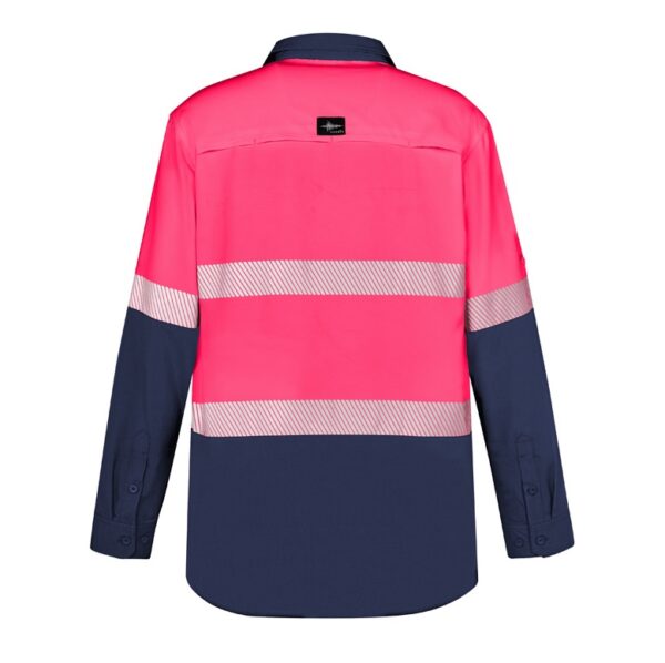 Syzmik ZW470 Mens HiVis Outdoor Segmented Tape L/S Shirt - Image 6