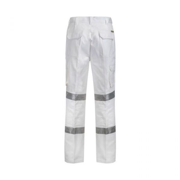 Workcraft WP3223 HiVis Cargo Drill Pants 3M Tape - Image 2