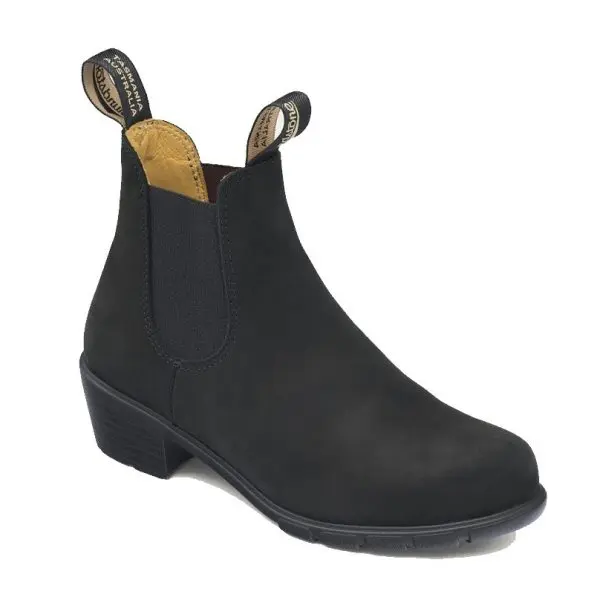 Blundstone 1960 Womens Series Heeled Boots Black Nubuck At The