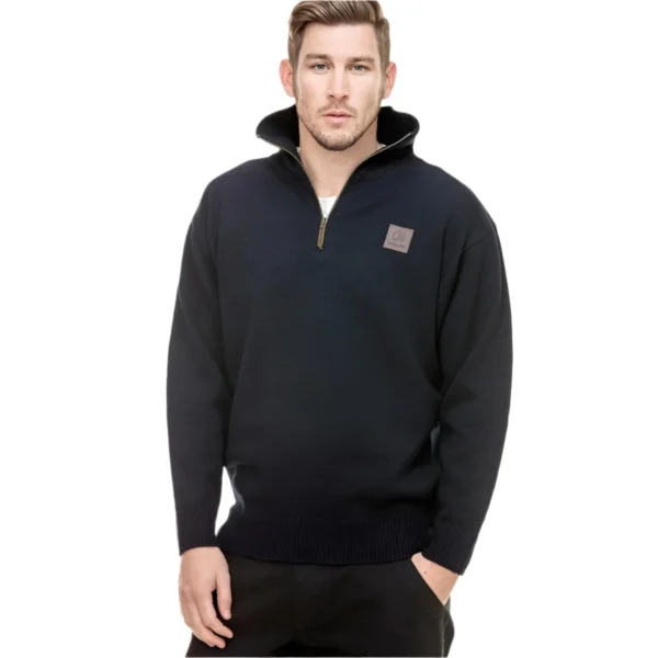 Swanndri SSD2446D Men's Mariner Wool Zip Neck Sweater - Image 8