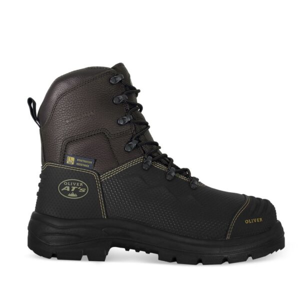 Oliver 65-490Z Brown 150Mm Zip Side Waterproof Safety Boot With Penetration Protection - Image 3