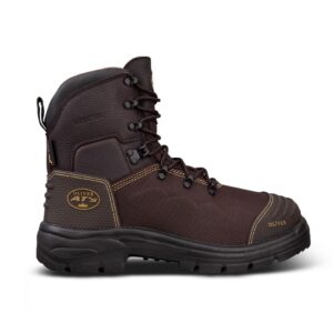 Oliver 65-490Z Brown 150Mm Zip Side Waterproof Safety Boot With Penetration Protection