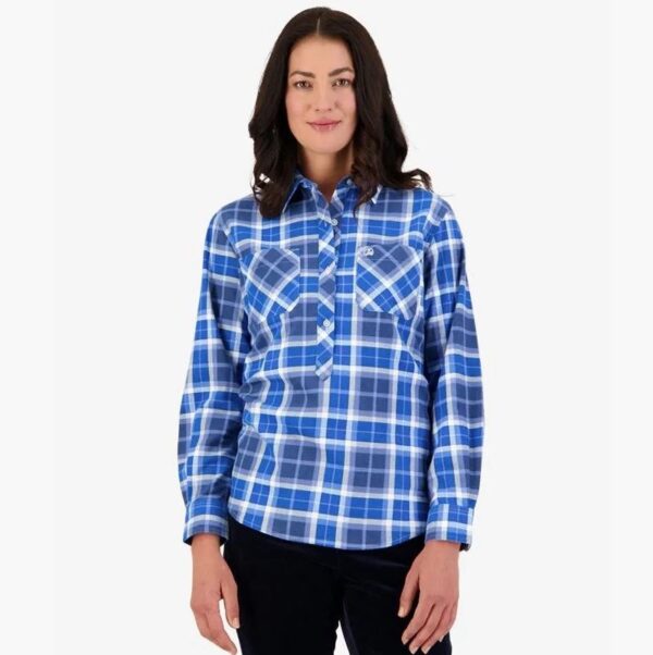 Swanndri SE18225W Womens Egmont Long Sleeve Cotton Shirt Twin Pack - Image 7
