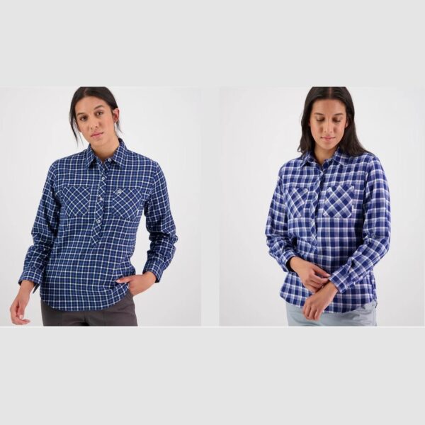 Swanndri SE18225W Womens Egmont Long Sleeve Cotton Shirt Twin Pack - Image 6