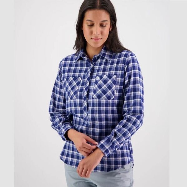 Swanndri SE18225W Womens Egmont Long Sleeve Cotton Shirt Twin Pack - Image 4