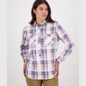 Swanndri SE18225W Womens Egmont Long Sleeve Cotton Shirt Twin Pack