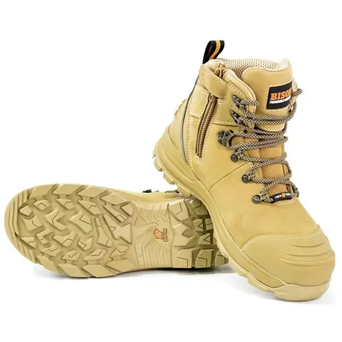 Bison XTLZWHE Ankle Lace Up With Zip Safety Boots - Image 2