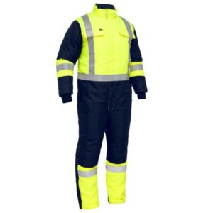 BISLEY BC6453T X TAPED TWO TONE HI VIS FREEZER COVERALL