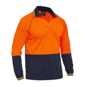 Bisley BK6440 Two Tone Hi Vis Long Sleeve Polo