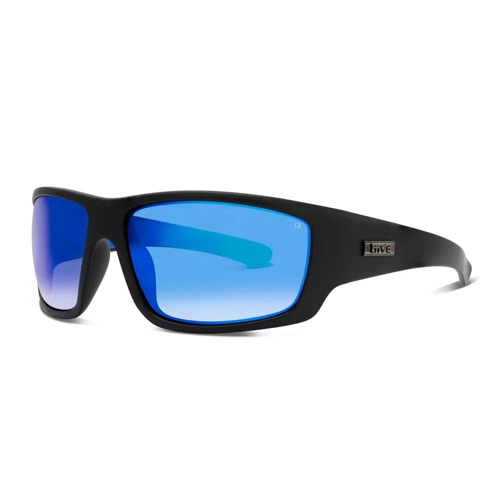 Liive Vision Tradie Safety Sunglasses - Polarized Matt Black 