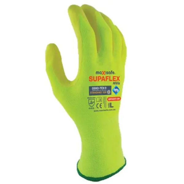 Maxisafe GFH217 Supaflex HiVis Yellow Glove - Image 2