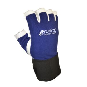 Maxisafe GMG294 G-Force Fingerless Anti-Vibration Mechanics Glove with Leather Palm