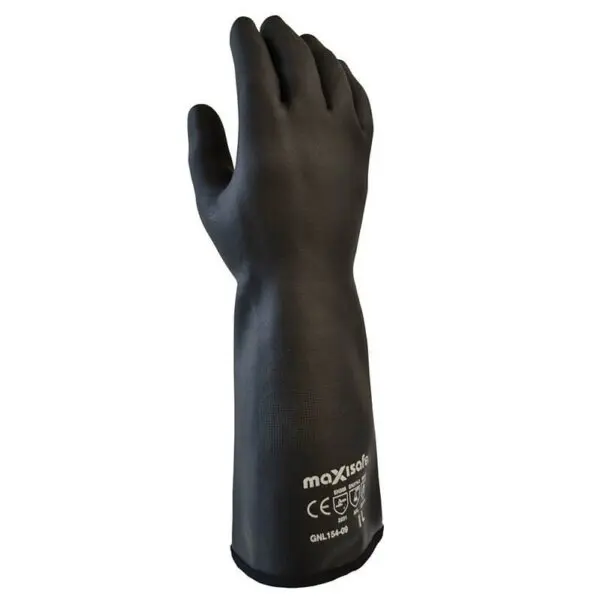 Maxisafe GNL154 Black Neoprene Lined Gauntlet - Image 2