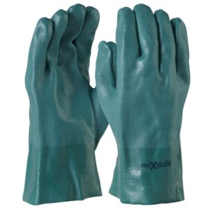 Maxisafe GPD134/27 Green Double Dipped PVC Glove 27cm