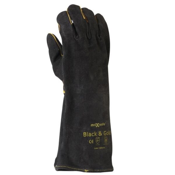 Maxisafe GWB160 ‘Black & Gold’ Welders Gloves - Image 2