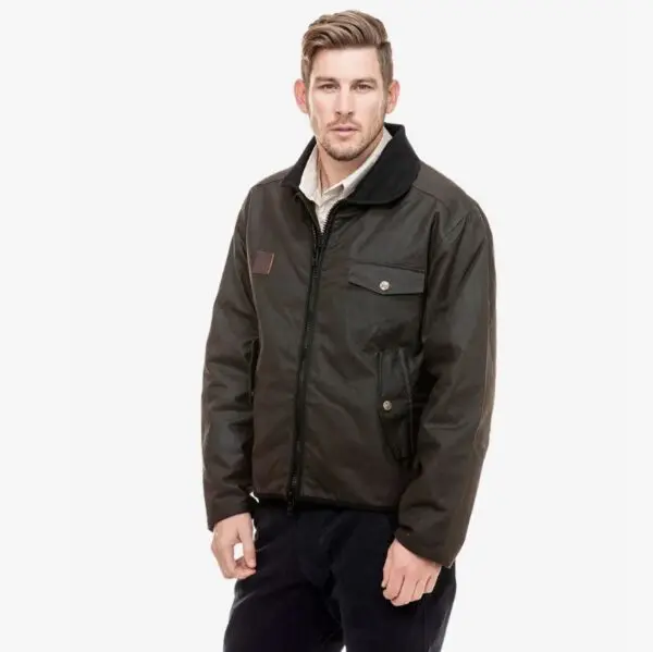 Swanndri SW14452M Waimak Mens Oilskin Jacket - Image 2