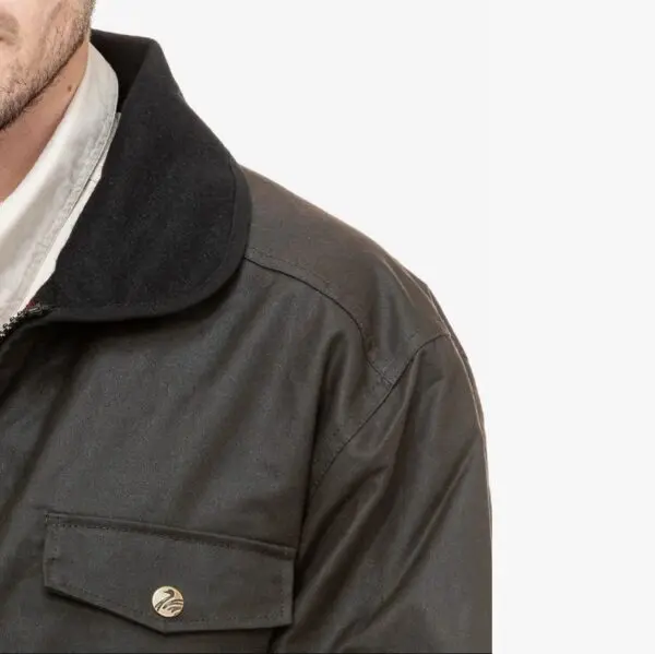 Swanndri SW14452M Waimak Mens Oilskin Jacket - Image 3