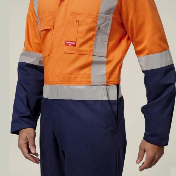 Hard Yakka Y00262 HiVis 2Tone Taped Drill Coveralls - Image 7