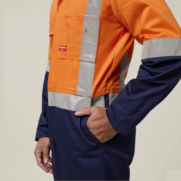 Hard Yakka Y00262 HiVis 2Tone Taped Drill Coveralls - Image 5