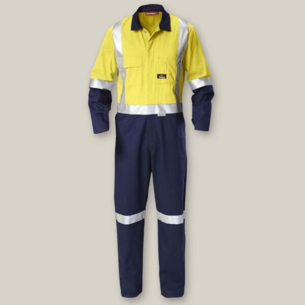 Hard Yakka Y00262 HiVis 2Tone Taped Drill Coveralls - Image 9