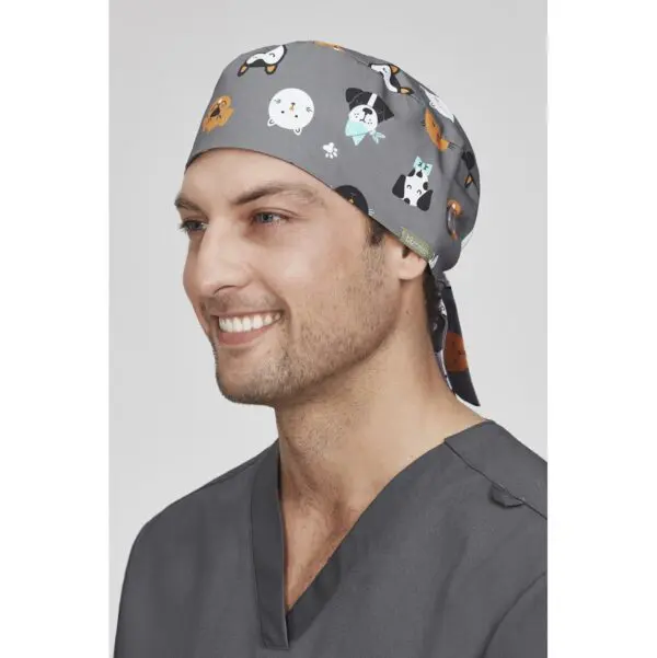 Biz Care CSC245U Unisex Printed Scrub Cap - Image 2