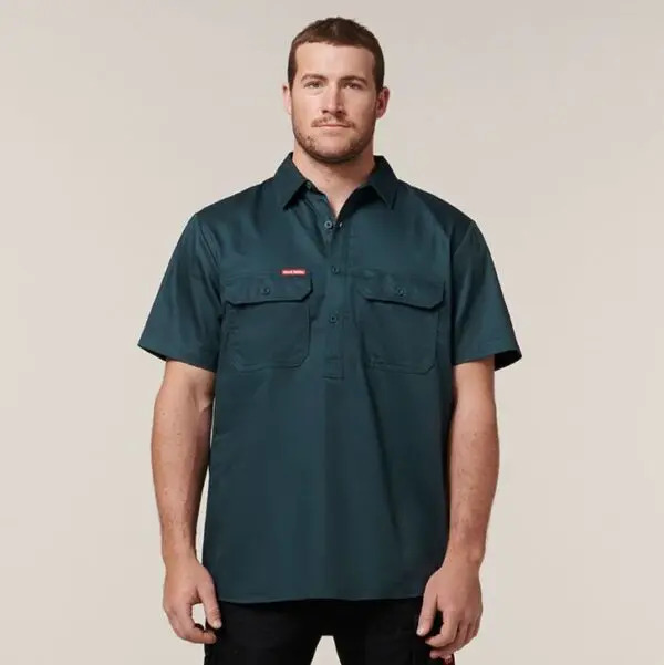 Hard Yakka Y07540 Short Sleeve Closed Front Shirt - Image 4