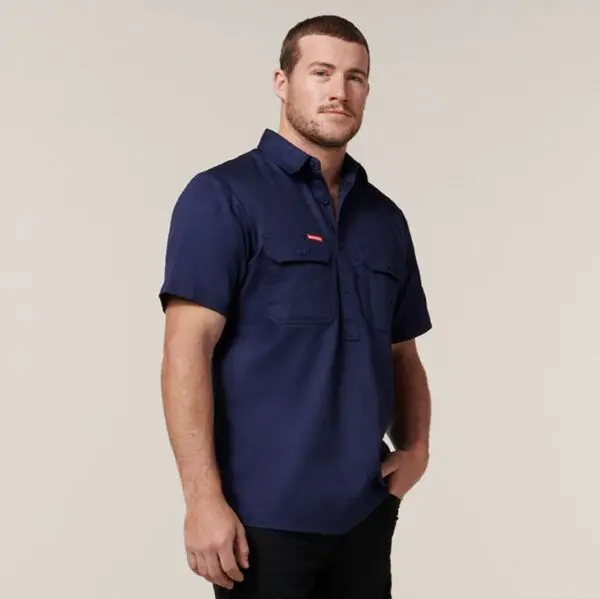 Hard Yakka Y07540 Short Sleeve Closed Front Shirt - Image 2