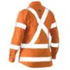 Bisley BL6266XT Women's X Taped HiVis Recycled Drill Shirt - Image 2