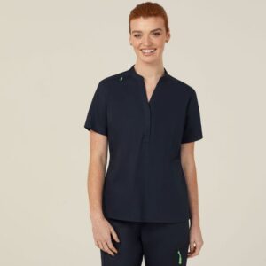 NNT CATUMM Next-Gen Antibacterial Active Blackburn Mandarin Collar Scrub Top