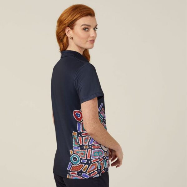 NNT CATUQV Water Dreaming Indigenous Print Polo - Image 2