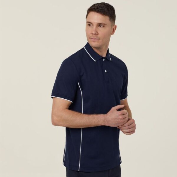 NNT CATJA2 Antibacterial Polyface Short Sleeve Tipped Polo - Image 5