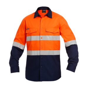 KingGee K54880 Workcool 2 Hi Vis Reflective Spliced Shirt L/S