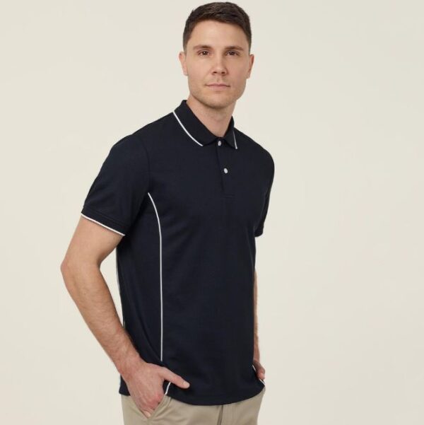 NNT CATJA2 Antibacterial Polyface Short Sleeve Tipped Polo - Image 2
