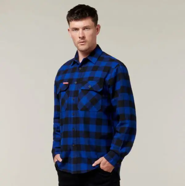 Hard Yakka Y07295 Long Sleeve Check Flannel Shirt - Image 6