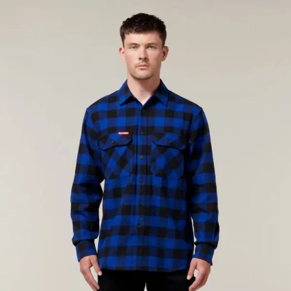 Hard Yakka Y07295 Long Sleeve Check Flannel Shirt - Image 5