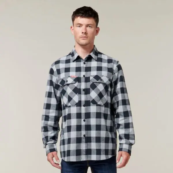 Hard Yakka Y07295 Long Sleeve Check Flannel Shirt - Image 14