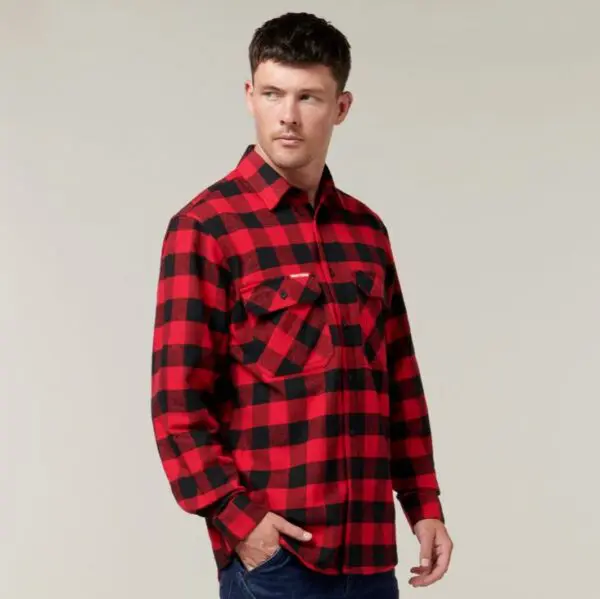 Hard Yakka Y07295 Long Sleeve Check Flannel Shirt - Image 11