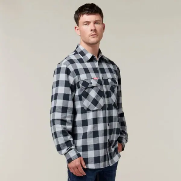 Hard Yakka Y07295 Long Sleeve Check Flannel Shirt - Image 15