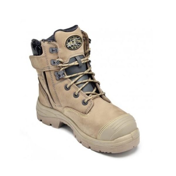 Oliver 55-352Z Stone Lace Up Zip Side 6" Boot - Image 2