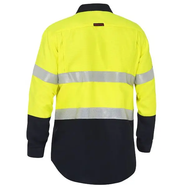 Bisley BS8338T Apex 160 Taped Hi Vis FR Ripstop Vented Shirt - Image 6