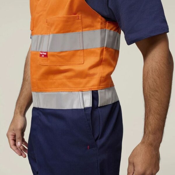 Hard Yakka Y01055 Hi Vis 2Tone Action Back Cotton Taped Overall - Image 10