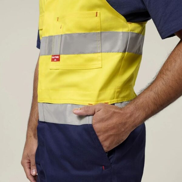 Hard Yakka Y01055 Hi Vis 2Tone Action Back Cotton Taped Overall - Image 4