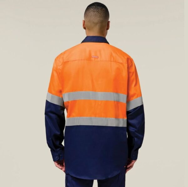 Hard Yakka Y04610 Core HiVis 2Tone Taped Drill Shirt - Image 10