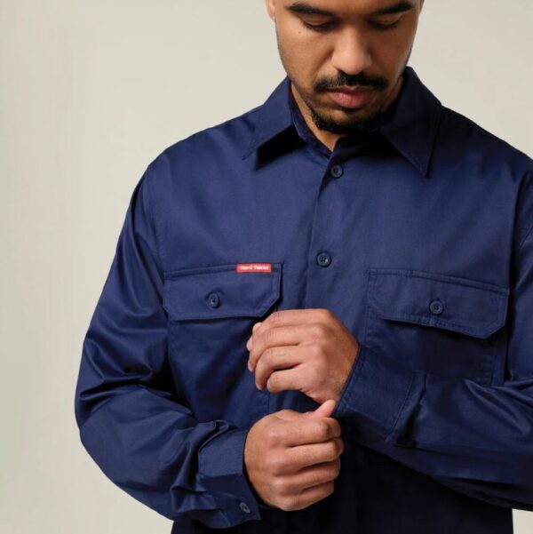 Hard Yakka Y04630 Core Long Sleeve Lightweight Vented Cotton Shirt - Image 3